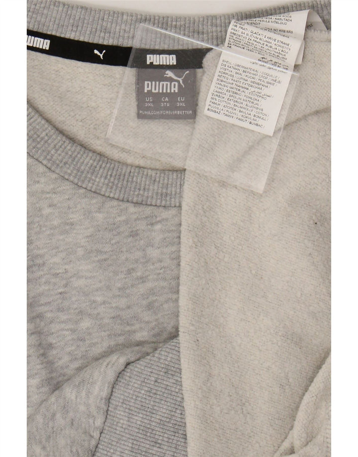 PUMA Mens Graphic Sweatshirt Jumper 3XL Grey Cotton