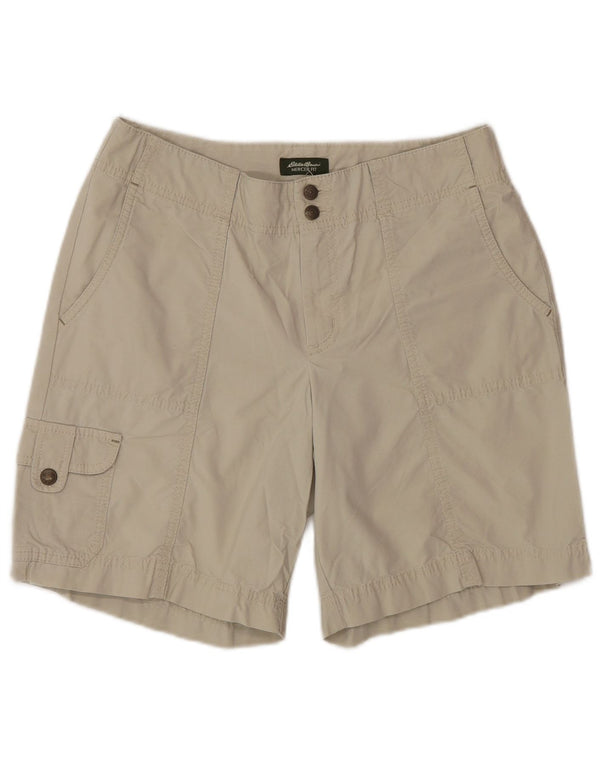 Eddie Bauer Kvinder Mercer Fit Cargo Shorts US 6 Medium W30 Beige Bomuld