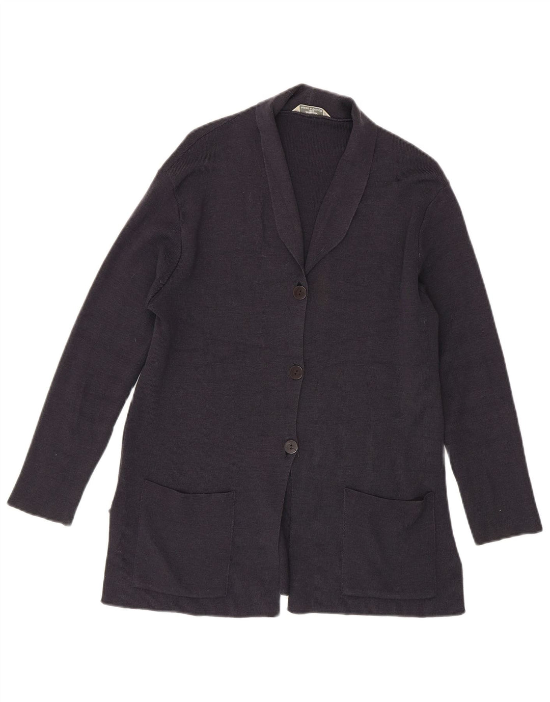 Marks & Spencer Dame Oversized Cardigan Sweater UK 10 Lille lilla uld