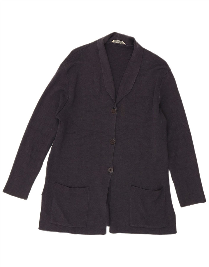Marks & Spencer Dame Oversized Cardigan Sweater UK 10 Lille lilla uld