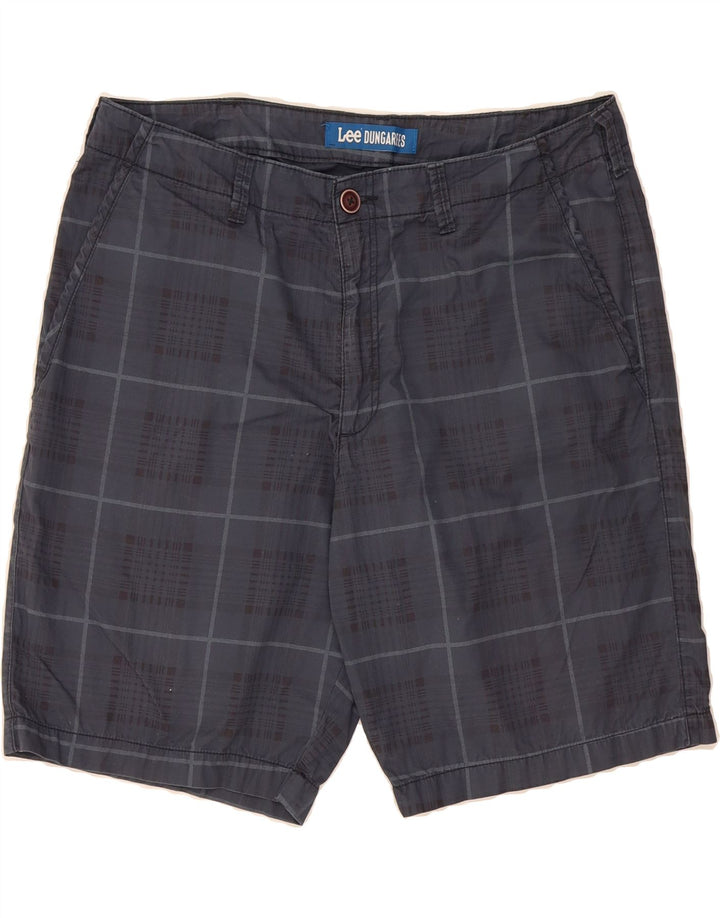 LEE Mens Dungarees Chino Shorts W36 Large Navy Blue Check Cotton Vintage Lee and Second-Hand Lee from Messina Hembry 
