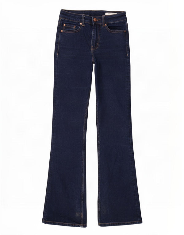 Marks & Spencer Dame The Eva Bootcut Jeans UK 8 Small W26 L31 Navy Blue