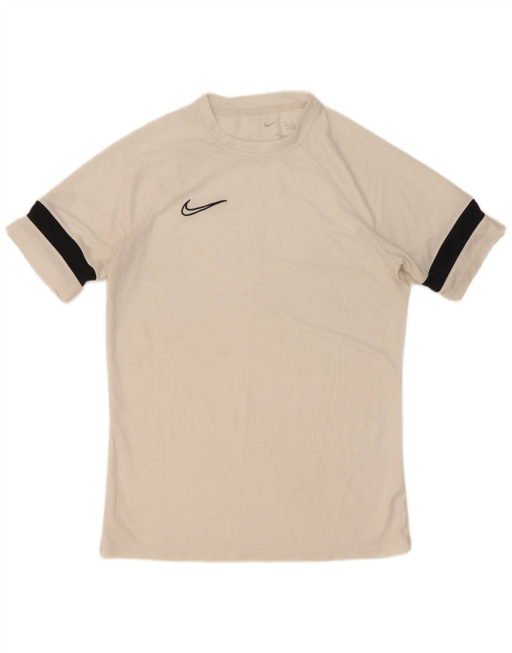 Nike Herre Dri Fit T-shirt Top Medium White Colourblock