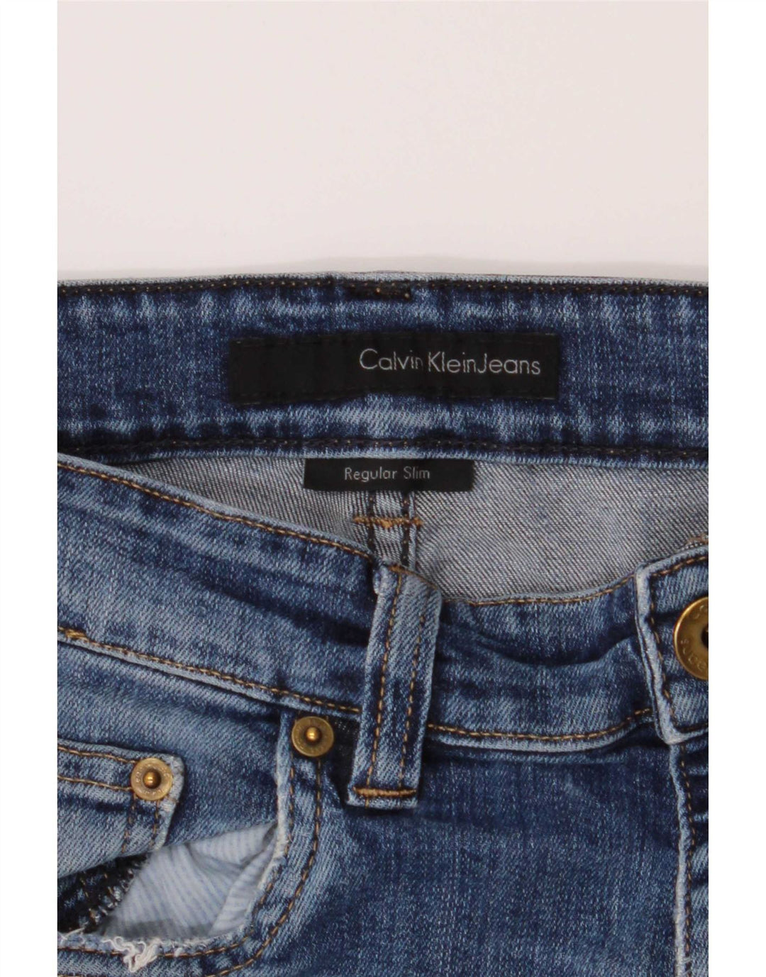 Calvin Klein Herre Slim Jeans W34 L32 Blå