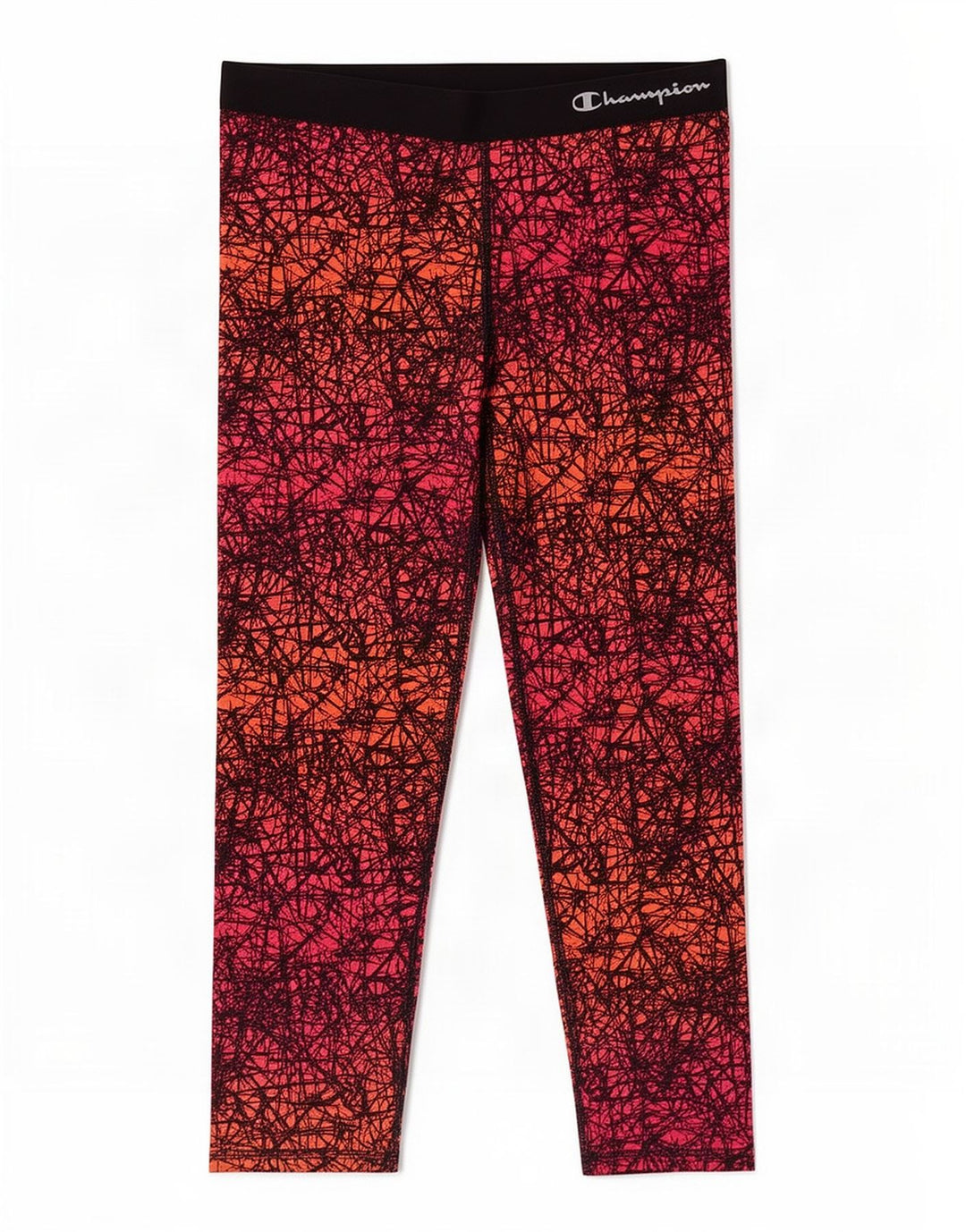 Champion kvinders abstrakt mønster Capri Leggings UK 16 Large Pink