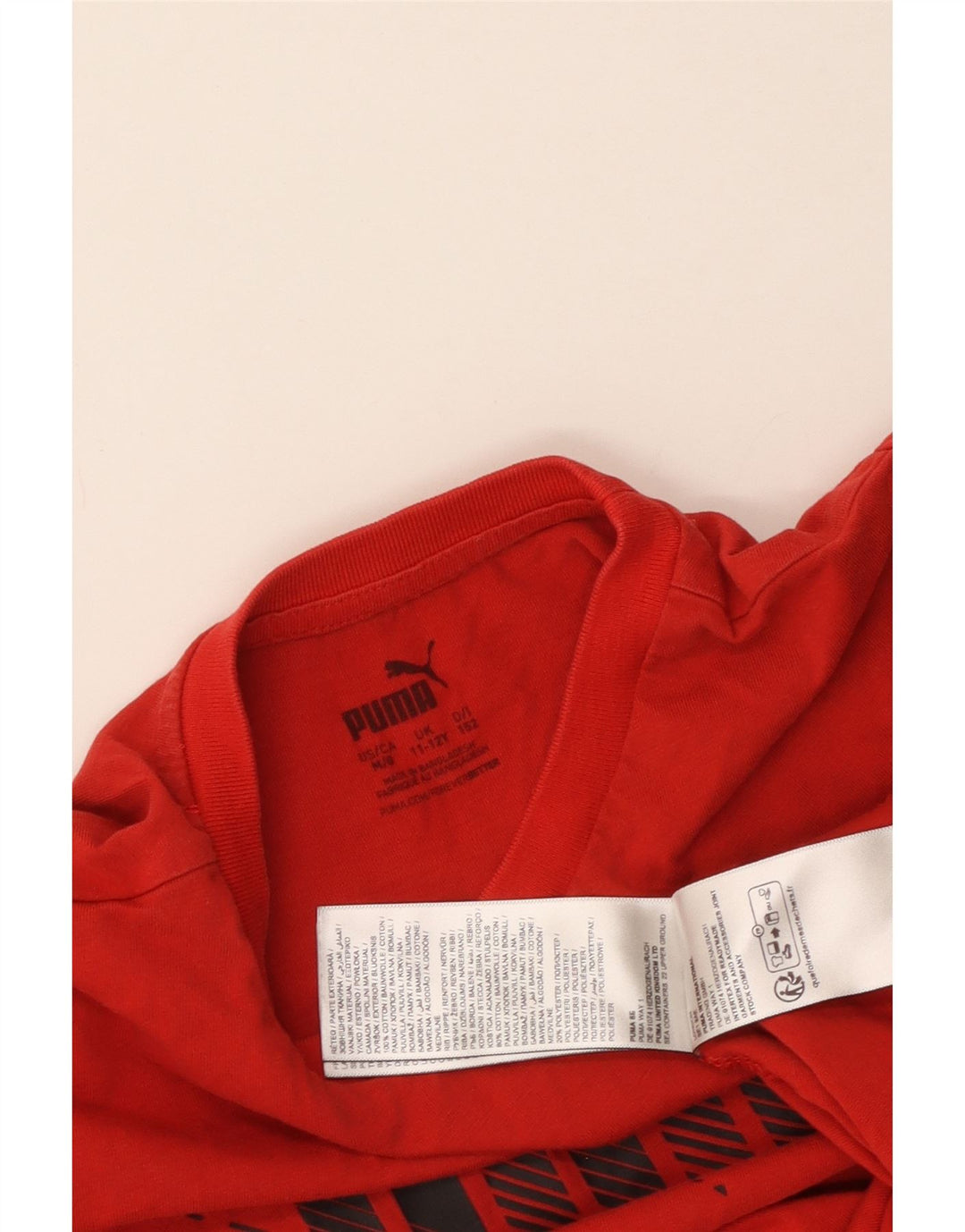 Puma drenge grafisk t-shirt top 11-12 år rød bomuld