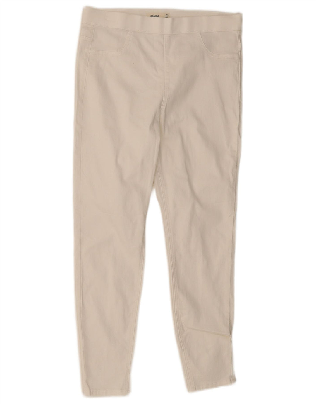 Marks & Spencer Dame Crop Casual Bukser UK 12 Medium W30 L25 White
