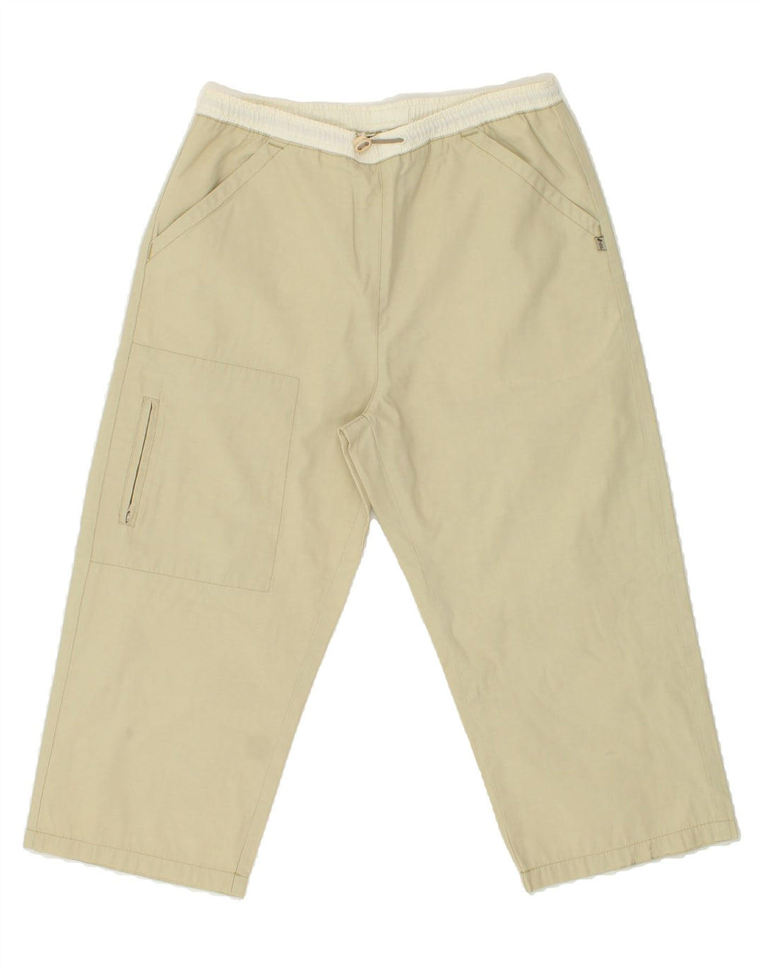 INVICTA Womens Straight Capri Trousers  Small W28 L20 Beige Cotton Vintage Invicta and Second-Hand Invicta from Messina Hembry 