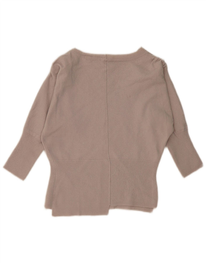 KAREN MILLEN Womens Crop 3/4-ærmet bådhalstrøje DK 0 2XS Grå