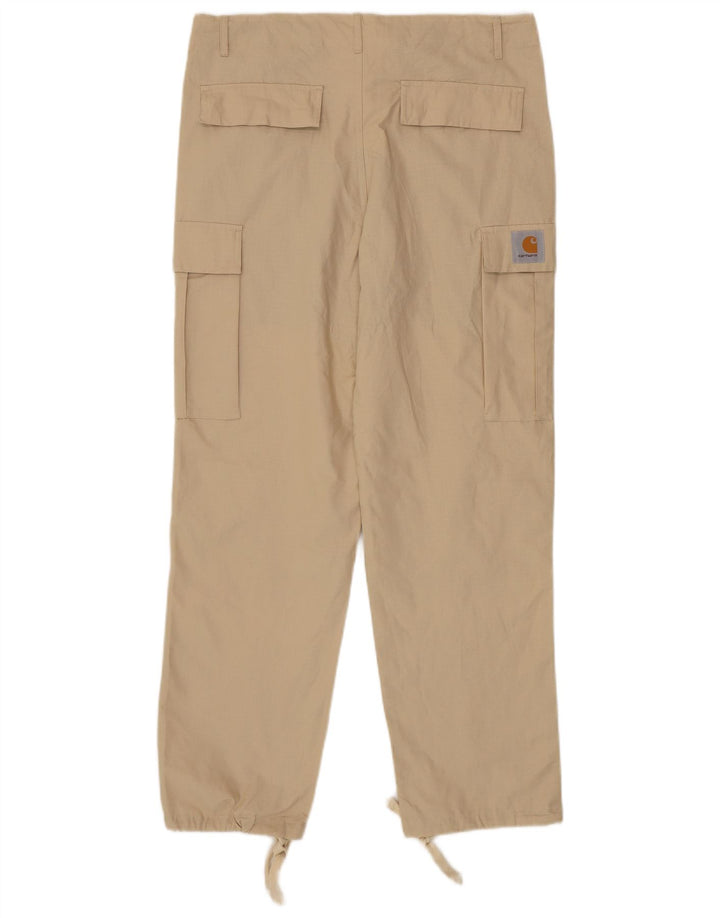 Carhartt Herre Straight Cargo Bukser Medium W34 L29 Beige Bomuld
