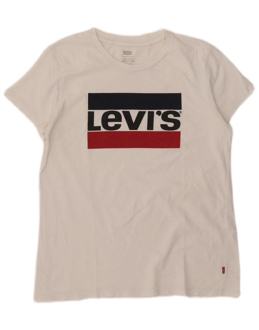 Levi's Grafisk T-shirt top til kvinder UK 14 Medium White