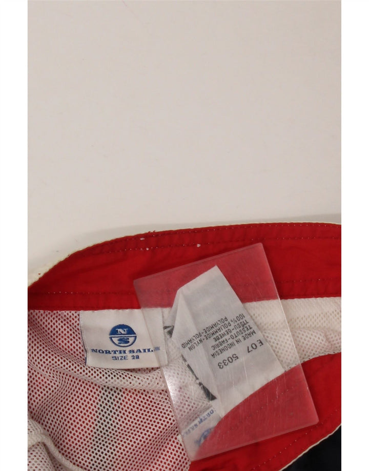 NORTH SAILS Grafiske badeshorts til mænd Small Navy Blue Colourblock