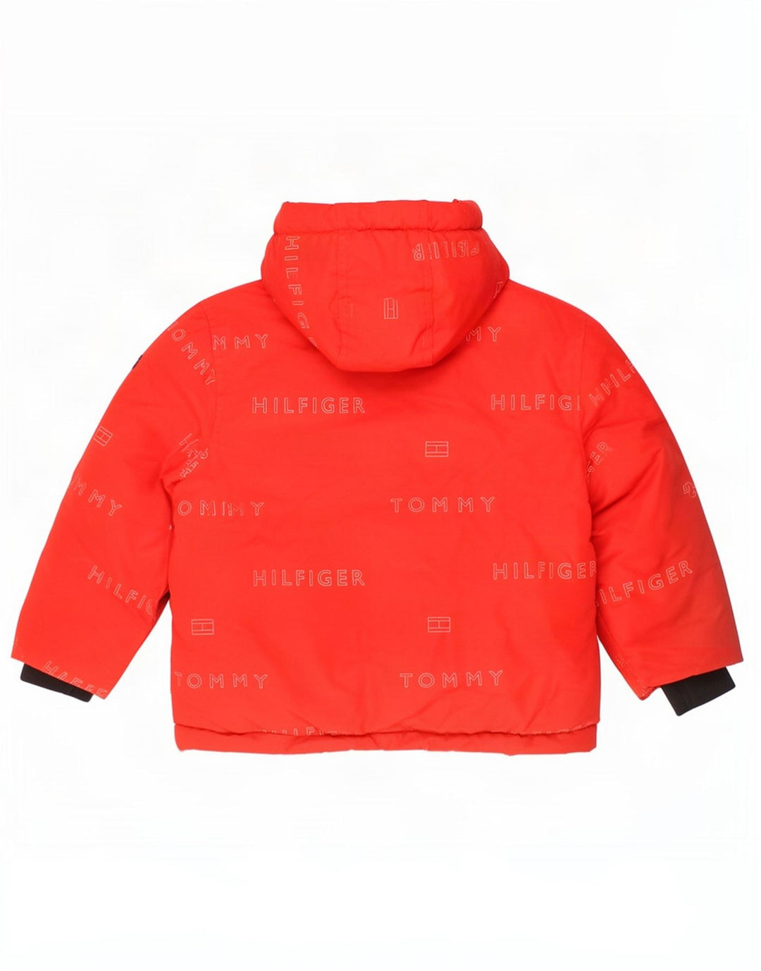 Tommy Hilfiger drenge grafisk polstret hættejakke 3-4 år rød polyester