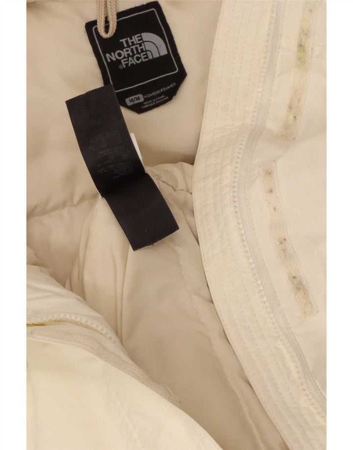 The North Face Dame Hætte Polstret Jakke UK 14 Medium Beige Nylon