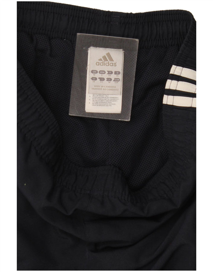 Adidas Dame Capri Træningsdragt Bukser UK 10 Small Navy Blue Polyester