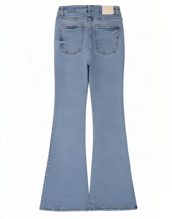 Zara Dame Flared Jeans EU 36 XS W26 L31 Blå Bomuld