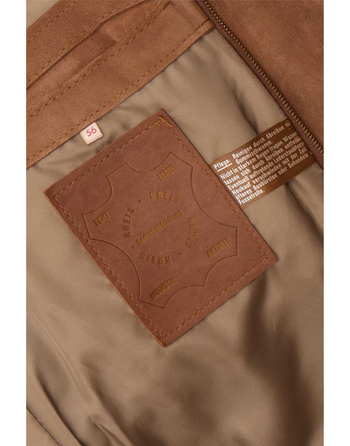 Vintage herre militær ruskindsjakke UK 38 medium beige læder