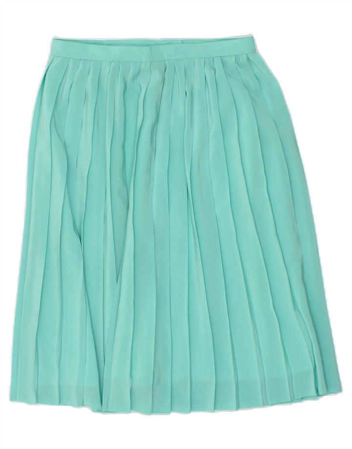 VINTAGE Womens Knife Pleated Skirt W28 Medium Turquoise Vintage Vintage and Second-Hand Vintage from Messina Hembry 