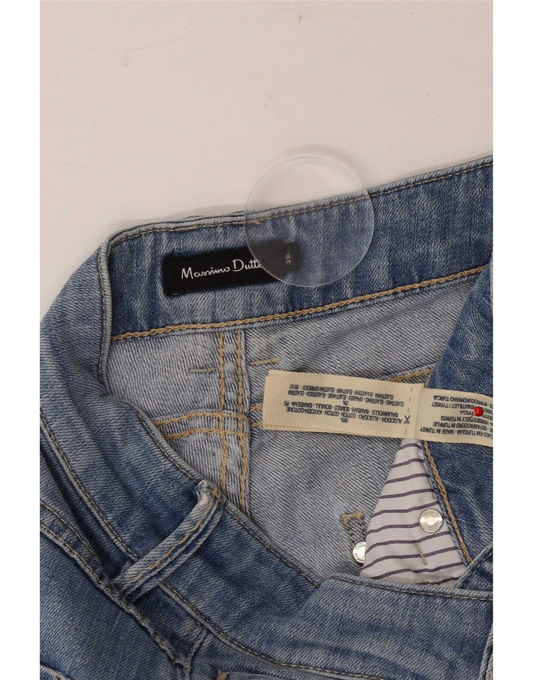 Massimo Dutti Dame Slim Jeans W26 L32 Blå Bomuld