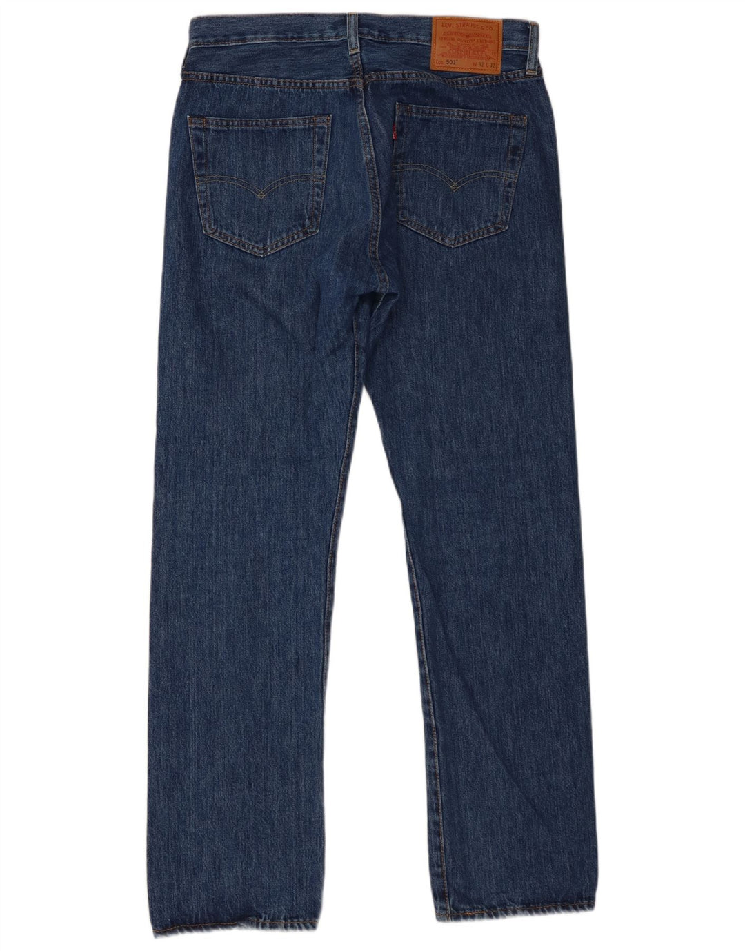 Levi's Herre 501 lige jeans W32 L32 blå bomuld