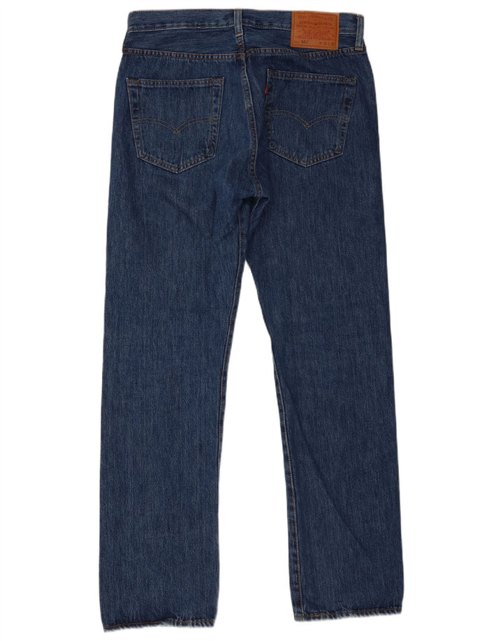 Levi's Herre 501 lige jeans W32 L32 blå bomuld