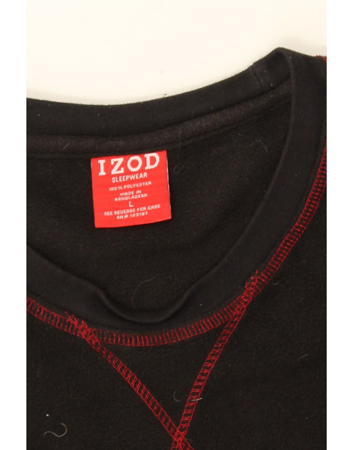 IZOD Fleecetrøje til mænd Stor sort polyester