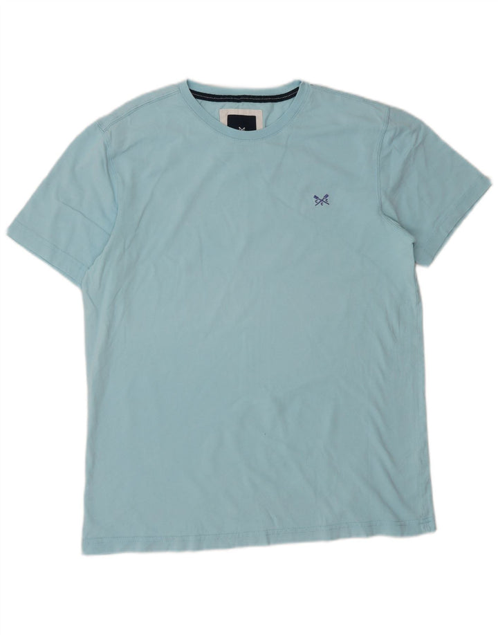 Crew Clothing Herre T-Shirt Top Lille Blå Bomuld