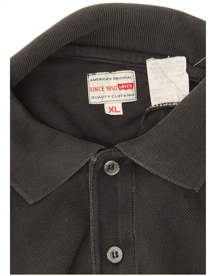 Levi's herre poloshirt XL grå bomuld