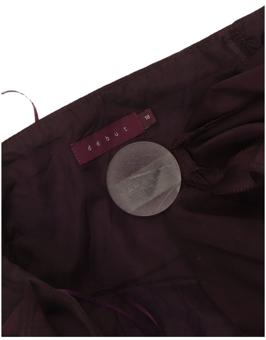 DEBUT Dame Maxi Stropløs Kjole UK 18 XL Lilla Polyester