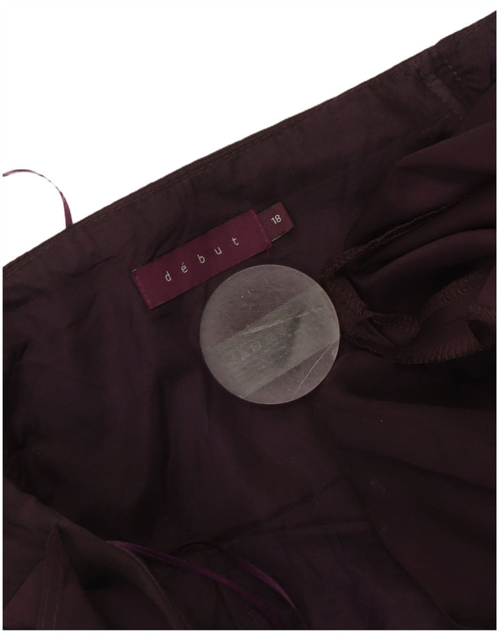 DEBUT Dame Maxi Stropløs Kjole UK 18 XL Lilla Polyester