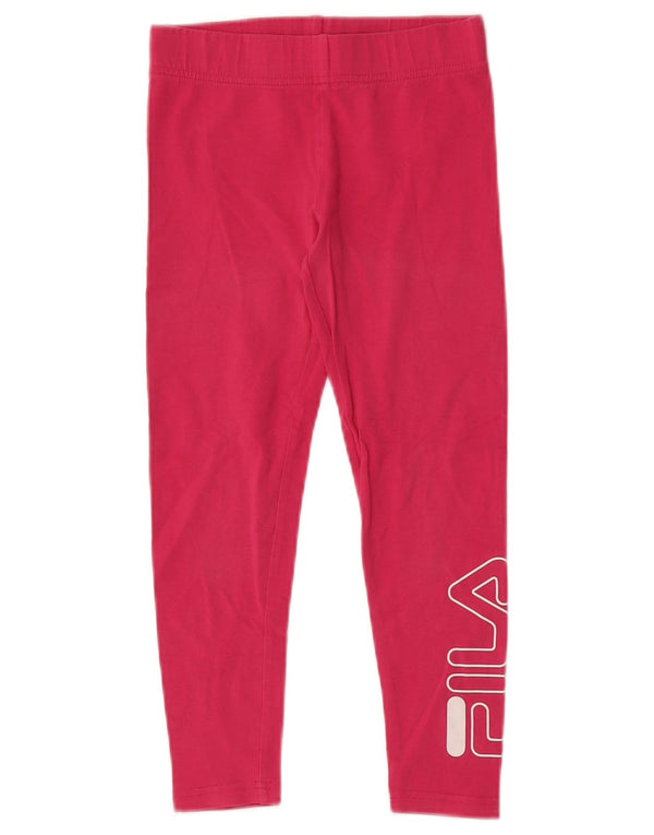 Fila Girls Grafiske Leggings 7-8 år Pink Bomuld