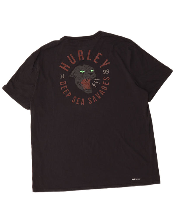 Hurley Herre Premium Fit Grafisk T-shirt Top 2XL Sort Bomuld
