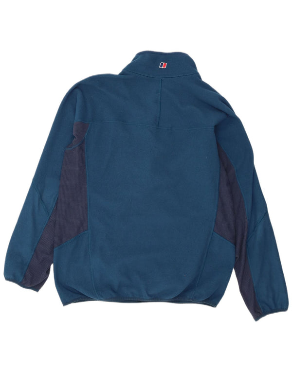 Berghaus Fleece Jumper med lynlås til mænd Large Blue Colourblock Polyester