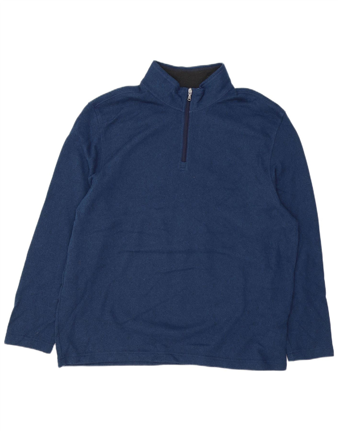 IZOD Sweatshirt med lynlås til mænd 2XL Marineblå Flecked Polyester