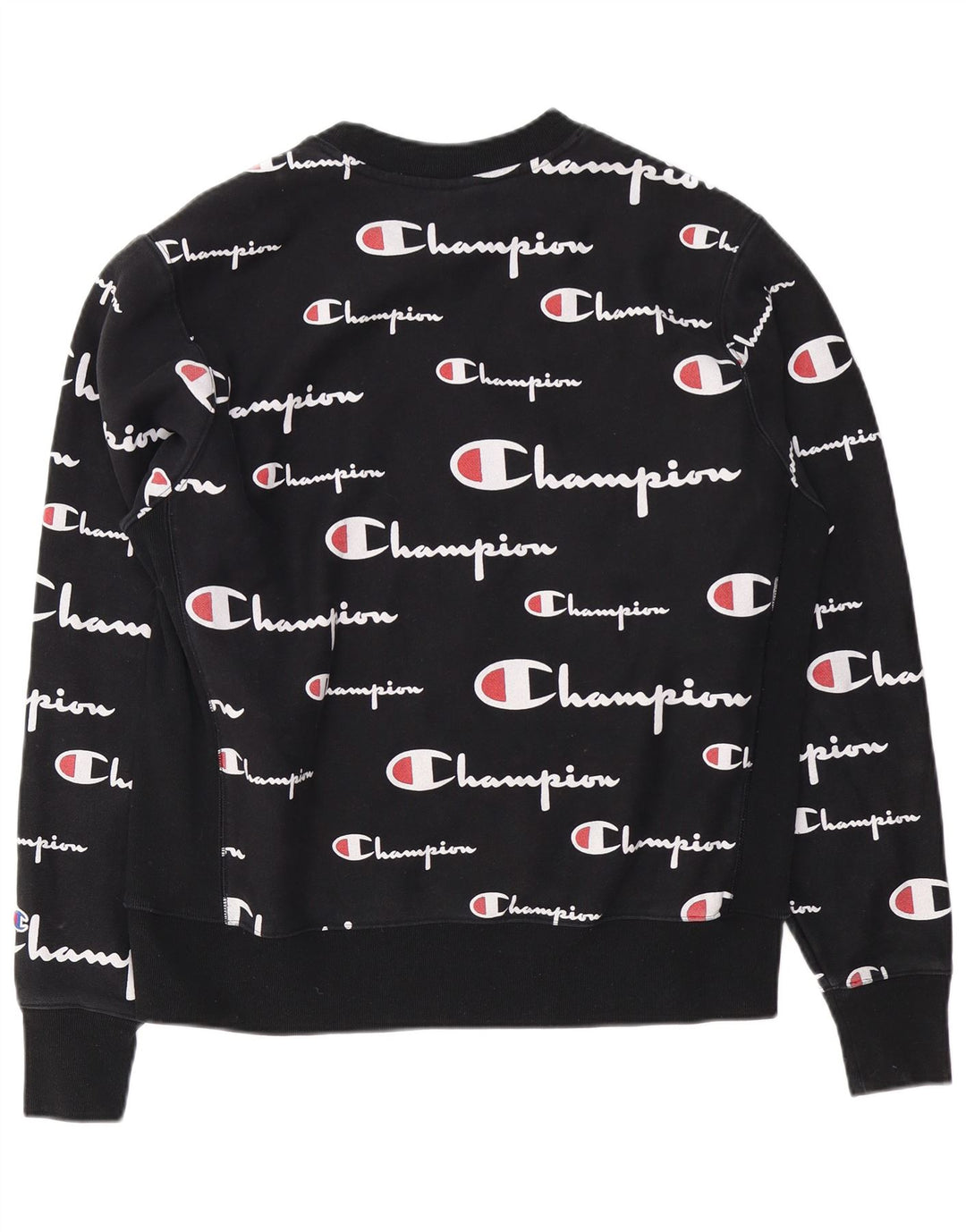 Champion Herre Grafisk Sweatshirt Jumper Stor Sort Bomuld