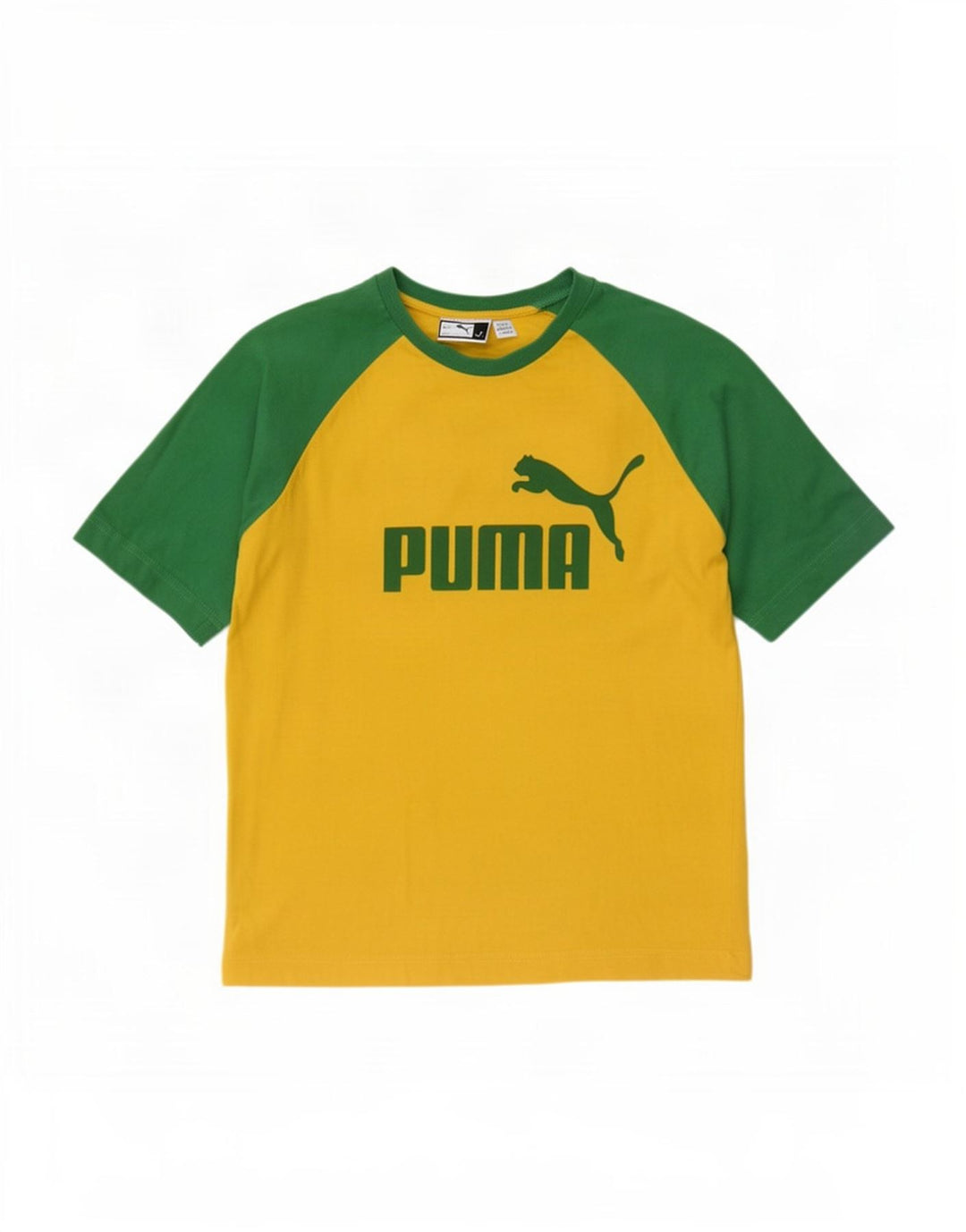 Puma Herre grafisk T-shirt Top Lille Gul Colourblock