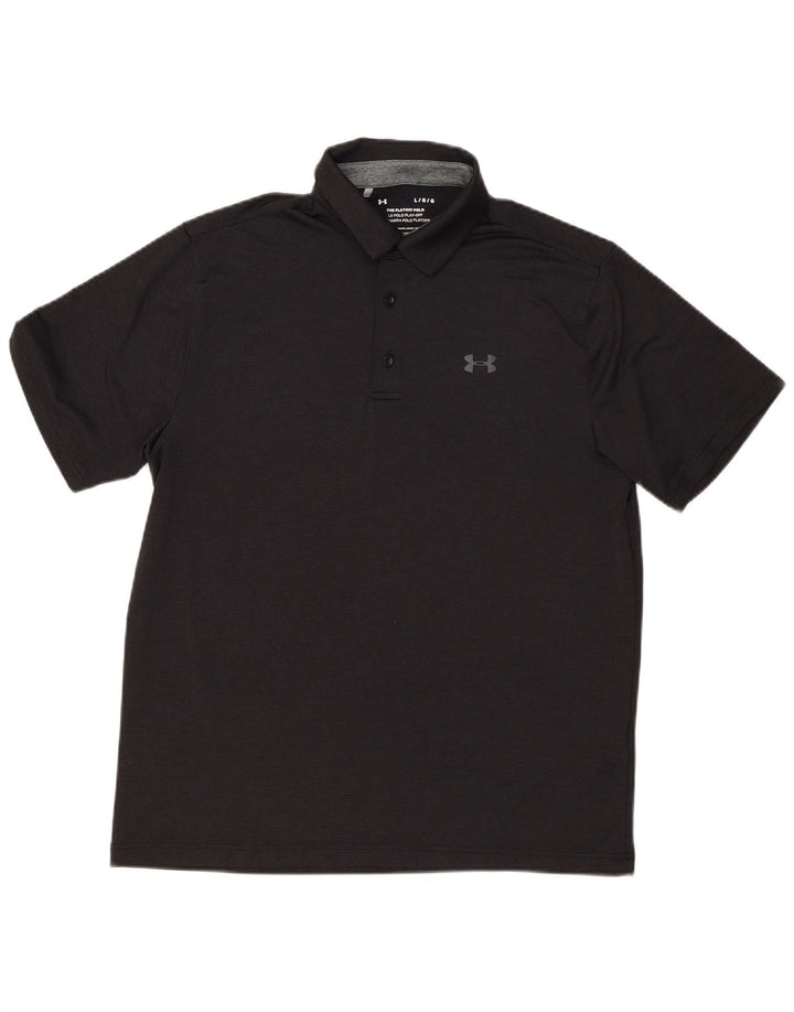 Under Armour Herre Polo Shirt Stor Sort Polyester