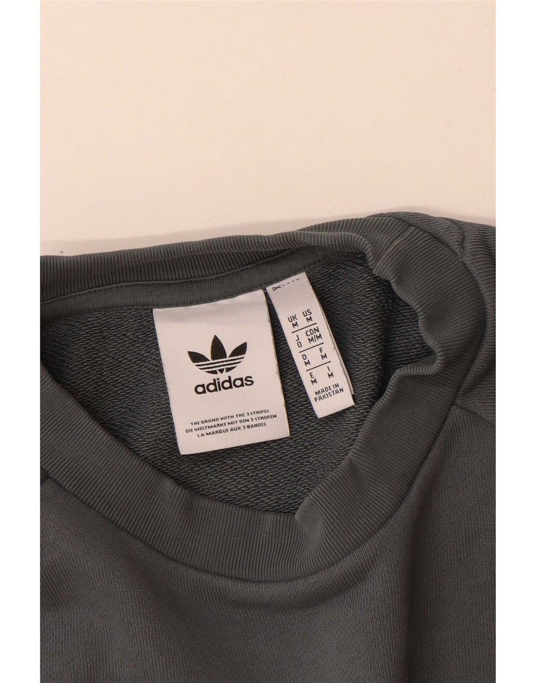 Adidas grafisk sweatshirt til mænd mellem grå bomuld