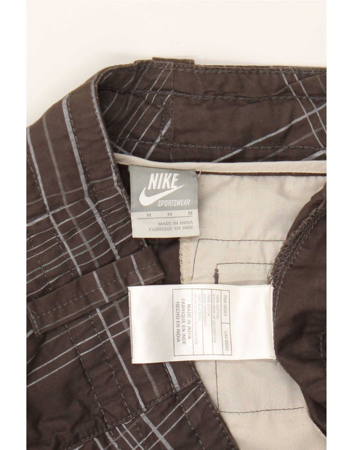 Nike Chino Shorts til mænd Medium W32 brun ternet bomuld