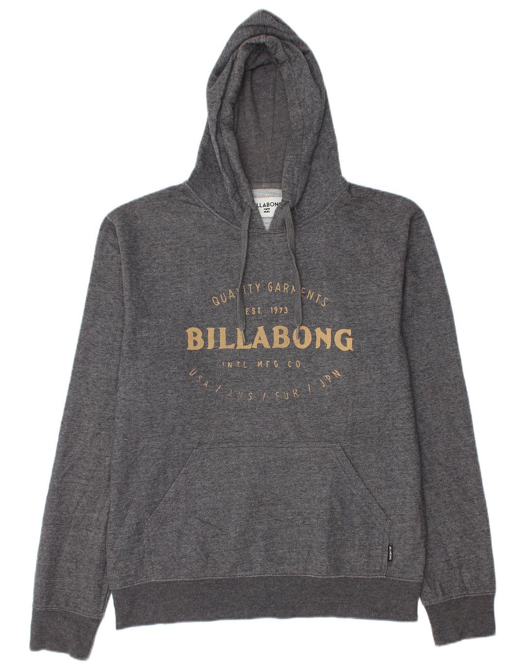 Billabong Herre grafisk hættetrøje Jumper Medium Grey Flecked Polyester