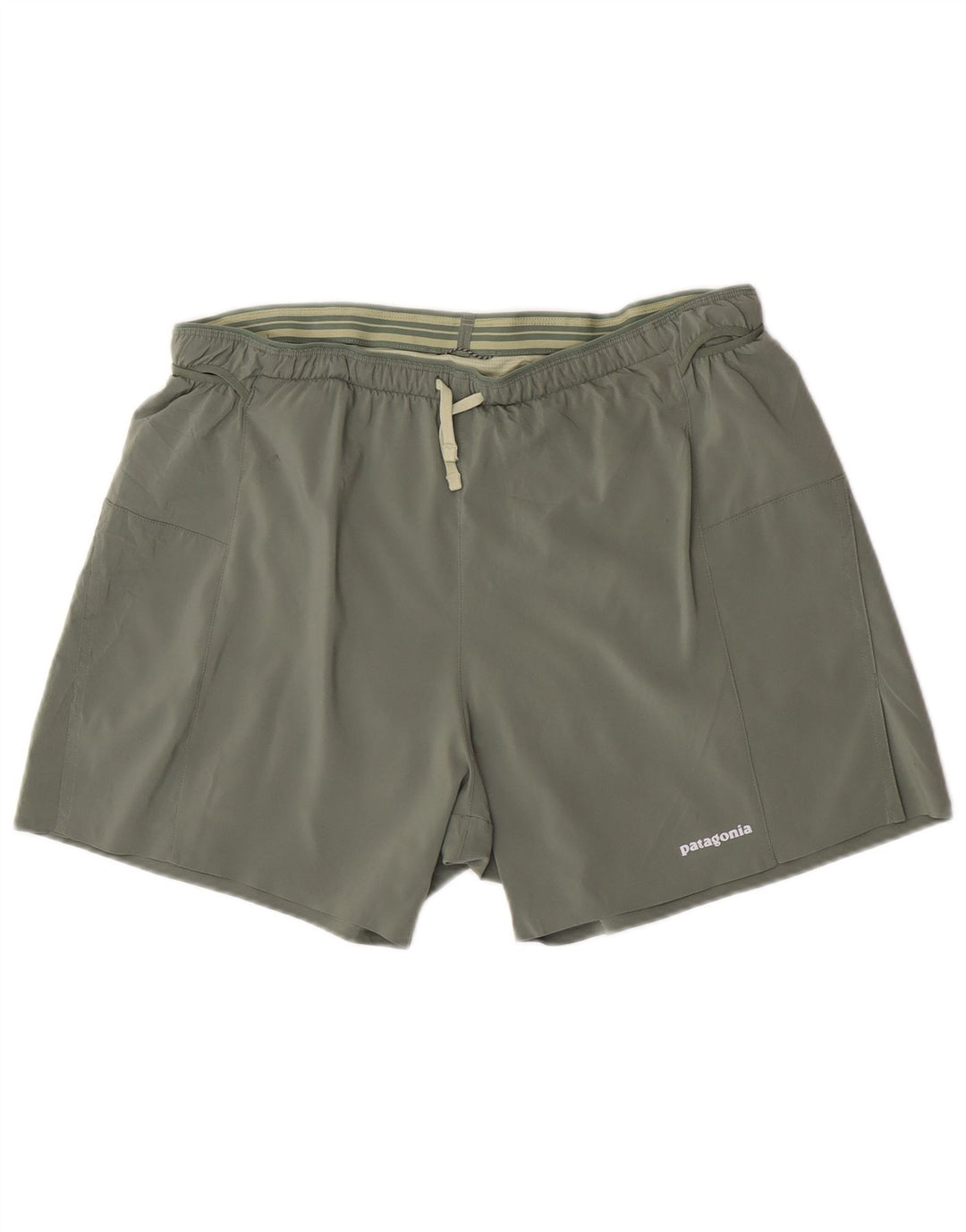 Patagonia Dame Sports Shorts UK 14 Stor Khaki Polyester