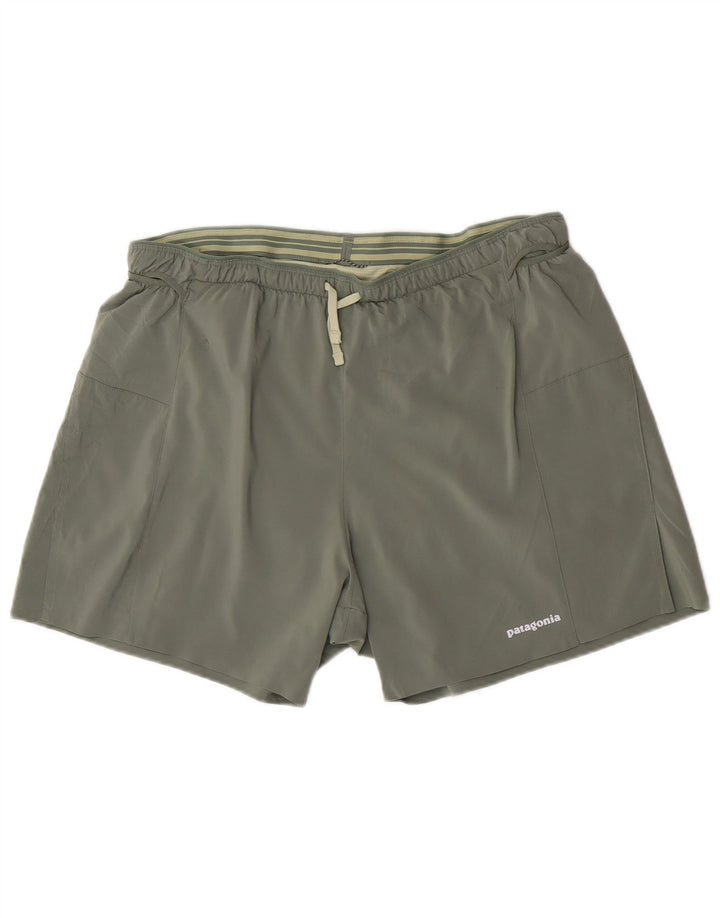 Patagonia Dame Sports Shorts UK 14 Stor Khaki Polyester