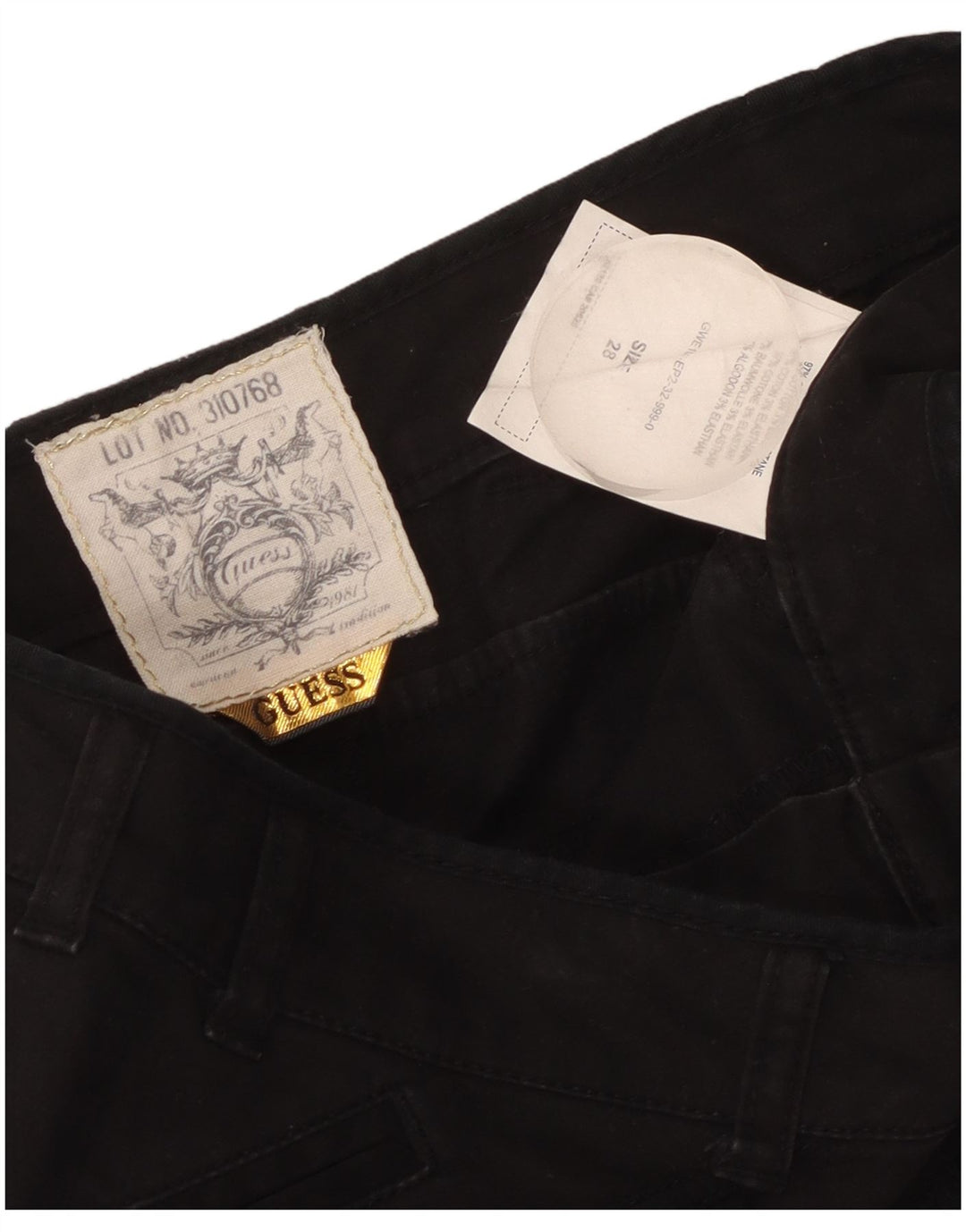 Guess Mini-nederdel til kvinder W28 Medium Sort Bomuld