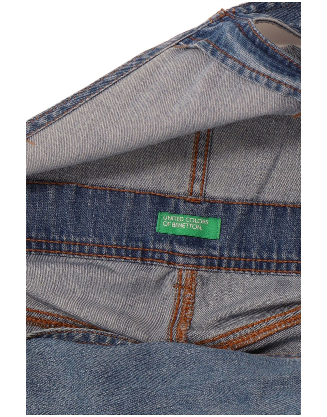 BENETTON Dame nødbukser Jeans med brede ben W36 XL Blå