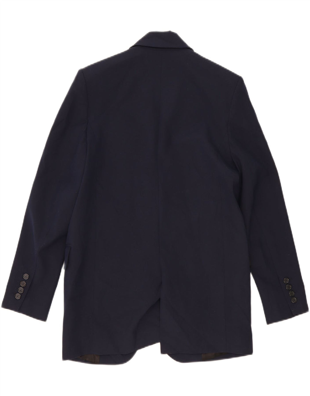 Zara Dame 2-knaps oversize blazerjakke UK 6 XS marineblå viskose