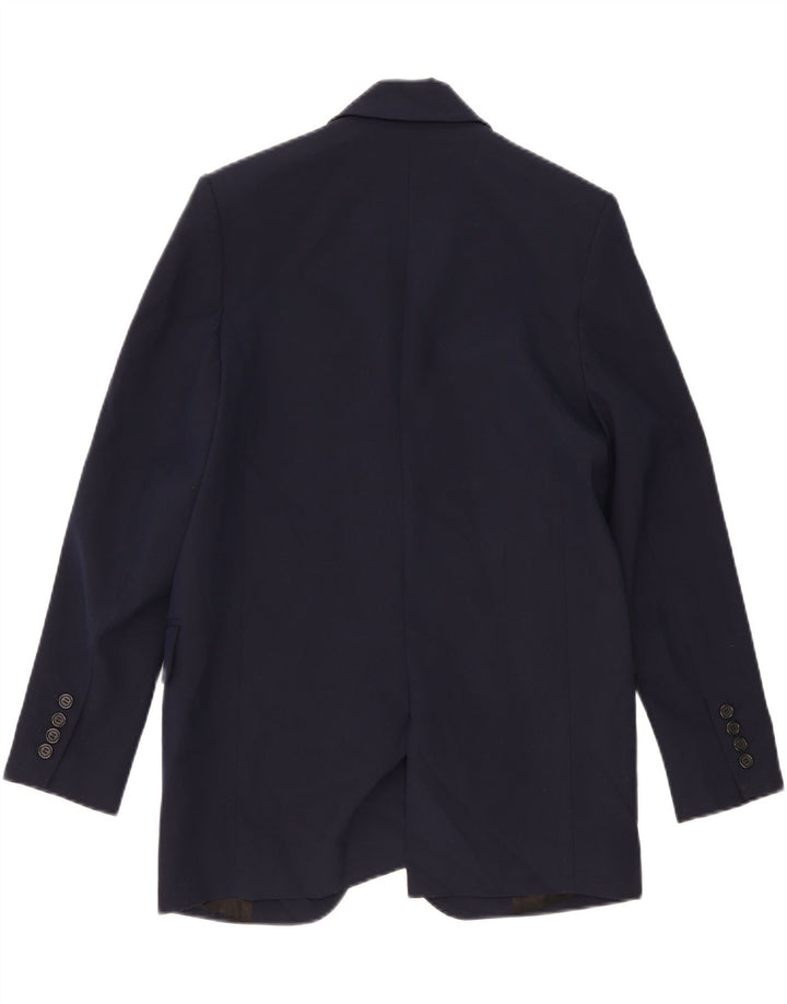 Zara Dame 2-knaps oversize blazerjakke UK 6 XS marineblå viskose