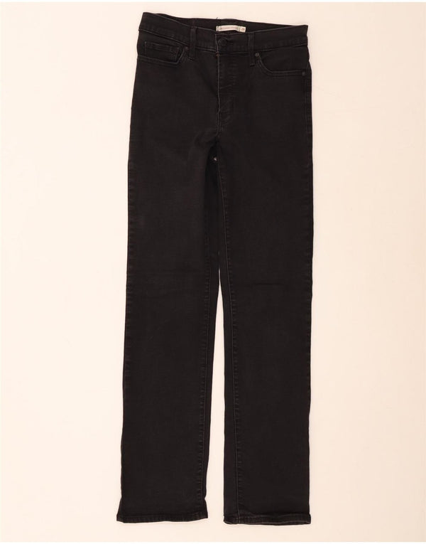Levi's Dame 314 Shaping Straight Jeans W29 L32 Sort Bomuld