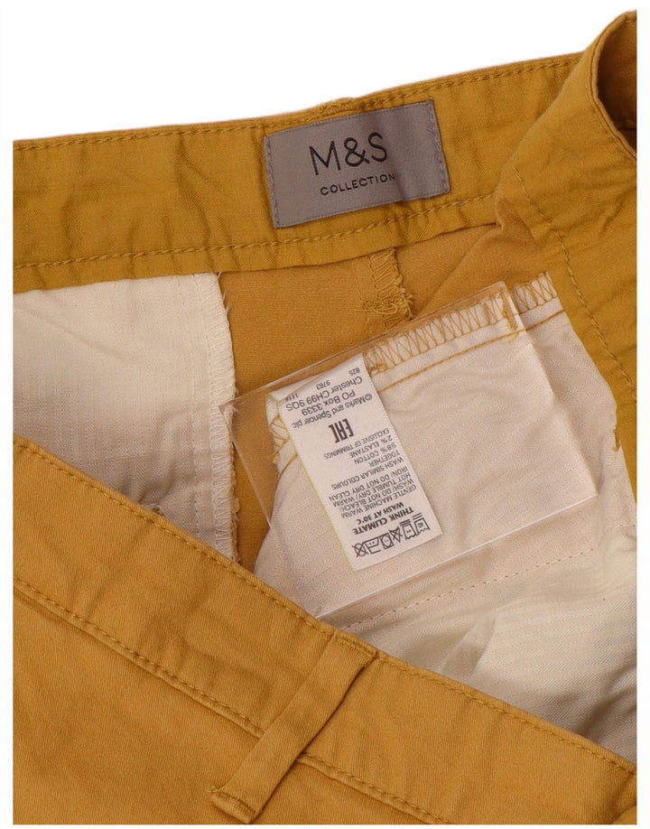 Marks & Spencer Herre Chino Shorts W36 Large Yellow Bomuld
