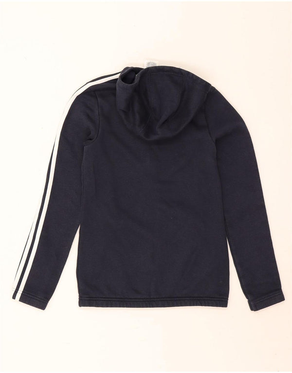 Adidas hættetrøje med lynlås til piger 13-14 år marineblå bomuld
