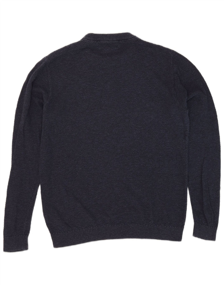 Jack & Jones Herre sweater med rund hals, mellemblå marineblå bomuld